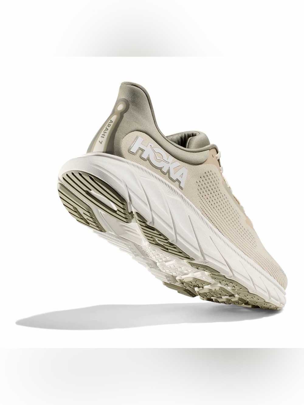 Hoka Arahi 7 Sandstone/White Stability Running Shoe MENS SIZE 13D